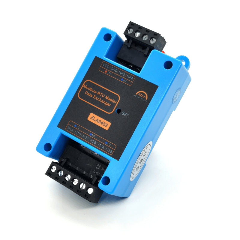 Modbus-RTU四主站数据共享器——ZLA0452